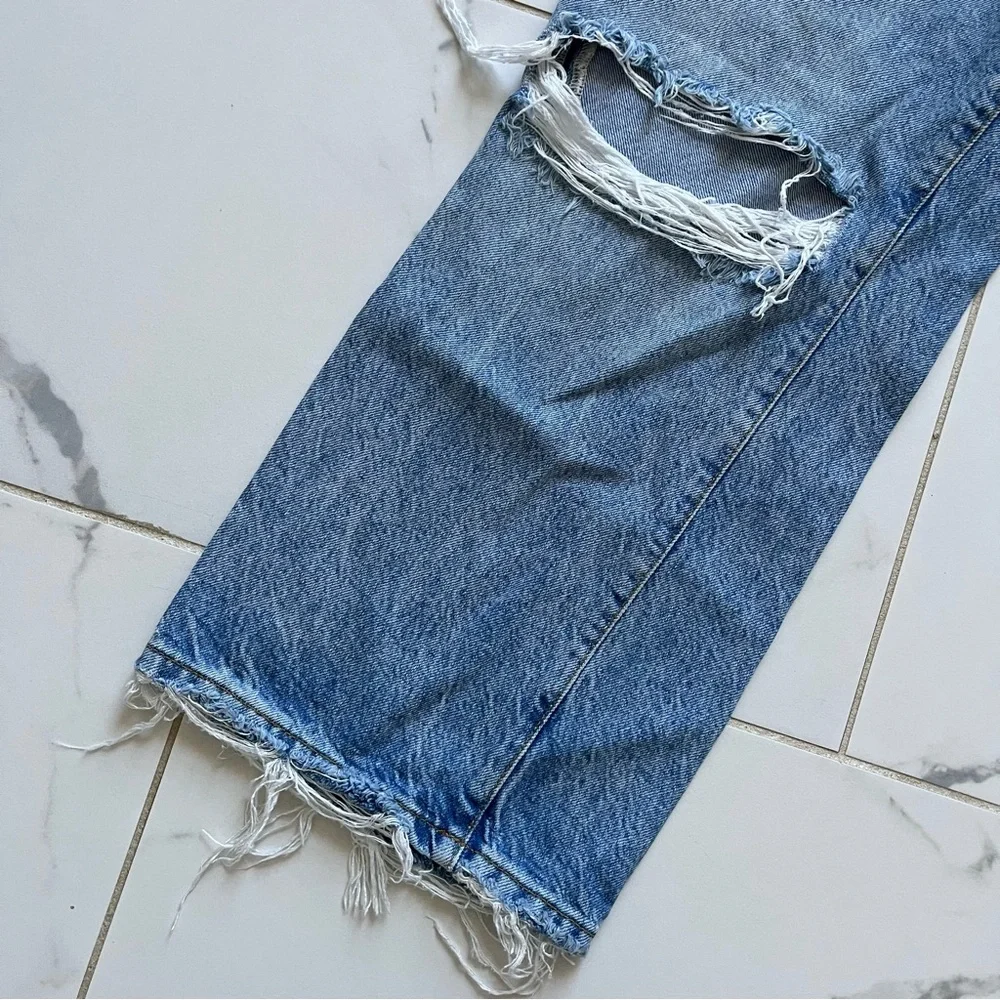 Free People We The Free Ranger Ripped Crop Wide Leg Denim Jeans 28 - Picture 2 of 9